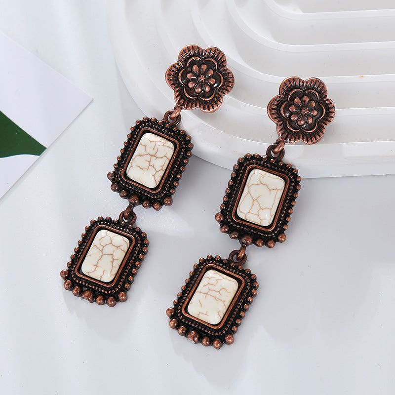 Wholesale Retro multi-layer exaggerated bohemian earrings